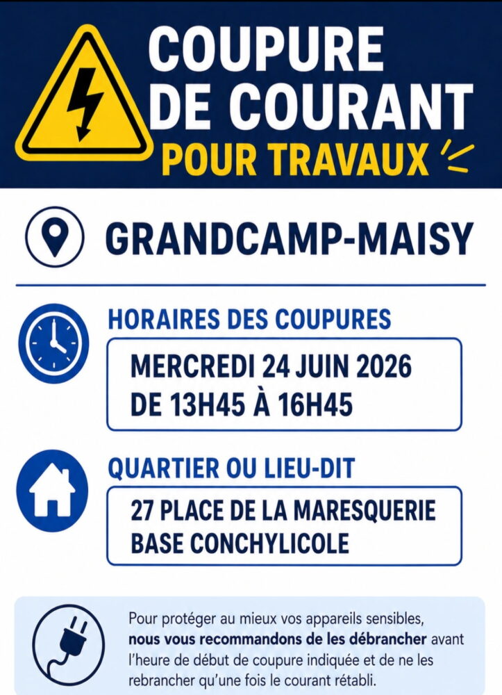 coupure courant grandcamp maisy